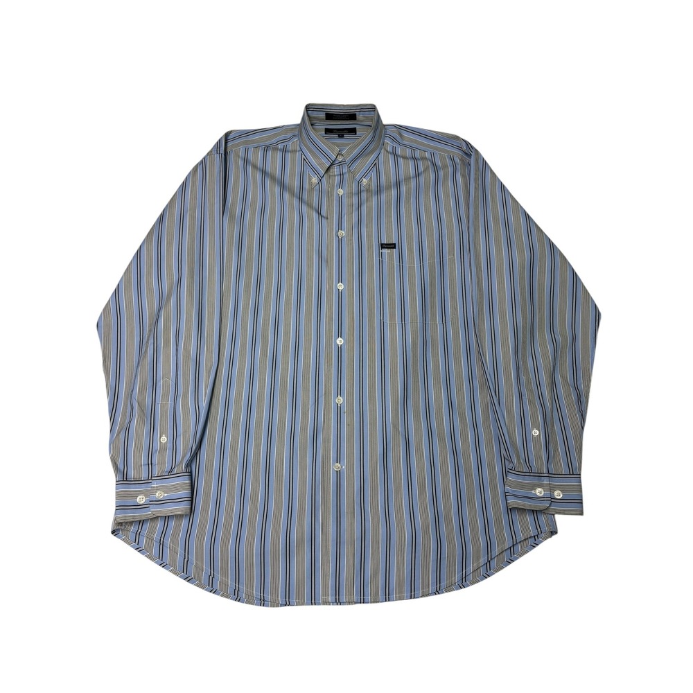 Faconnable Mens Striped Button Down Long Sleeve Dress Shirt - Size‎ L